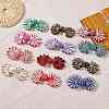 12Pcs 12 Colors Satin Buttons FIND-FG0003-85-3