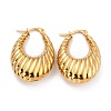 Ion Plating(IP) 304 Stainless Steel Hoop Earrings EJEW-O096-38G-1