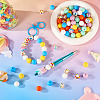 76Pcs Round Silicone Focal Beads SIL-TA0001-94-8