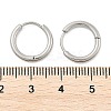 Tarnish Resistant 304 Stainless Steel Hoop Earrings LS-EJEW-P177-P-07-3