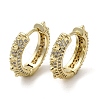 Clear Cubic Zirconia Hoop Earrings EJEW-M228-01G-1