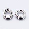Rhodium Plated 925 Sterling Silver Split Jump Rings STER-F036-01P-1x4mm-2