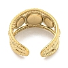 Ion Plating(IP) 304 Stainless Steel Synthetic Turquoise Cuff Rings G-Z056-06G-02-3