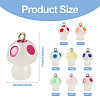 32Pcs 8 Colors Luminous Transparent Resin Pendants FIND-TA0002-48-5