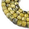 Natural Yellow Turquoise(Jasper) Beads Strands G-F797-A23-01-4