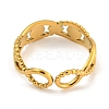 Ion Plating(IP) 304 Stainless Steel Open Cuff Ring Components RJEW-A043-03G-3