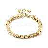 304 Stainless Steel Oval Link Chain Bracelets for Women BJEW-F488-18G-4