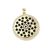 Brass Micro Pave Cubic Zirconia Resin Pendants KK-L239-047G-A-2