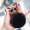 Dog Furry Pom-Pom Keychain for Women PW-WGFFA3E-03-1