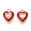 Ion Plating(IP) 304 Stainless Steel Micro Pave Cubic Zirconia Charms STAS-N109-243G-1