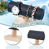 T-Shaped Bar PU Leather Bracelet Display Stands with Wooden Base AJEW-WH0471-127A-5