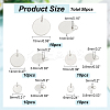 50Pcs 5 Styles 304 & 201 Stainless Steel Flat Round Tag Charms STAS-NB0001-93-2