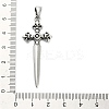 316 Surgical Stainless Steel with Cubic Zirconia Pendants STAS-A123-10AS-3