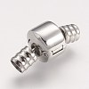 Tarnish Resistant 304 Stainless Steel European Clasps with Cord Ends X-STAS-F083-12P-1