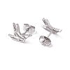 Non-Tarnish Swallow Shape 304 Stainless Steel Stud Earrings for Women LS-EJEW-Z017-12P-2