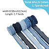 5Pcs 5 Colors Denim Fabric Ribbons DIY-FH0007-16-2