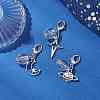 Clear Acrylic & Alloy Star & Moon & Planet Pendant Decorations HJEW-JM03051-1