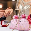 30Pcs Heart Printed Organza Drawstring Bags OP-YW0001-02A-6