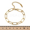 Simple 304 Stainless Steel Paperclip Chains Bracelets for Summer Beach PM6439-9-3