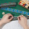 Ethnic Style Flower Pattern Polyester Ribbon OCOR-WH0078-392-3
