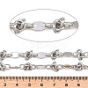 304 Stainless Steel Coffee Bean Chains with Knot Link Chains CHS-B013-03P-3