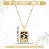 Brass with Cubic Zirconia Pendants Necklaces NJEW-LP0001-45D-G-2