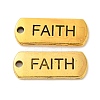 Tibetan Style Alloy Rectangle with Word Faith Pendants TIBEP-Q043-058AG-RS-1