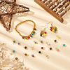 108Pcs 18 Colors Natural & Synthetic Mixed Gemstone Round  Charms PALLOY-AB00163-7