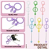 6Pcs 6 Colors Spray Painted Alloy Bar Beadable Keychain for Jewelry Making DIY Crafts KEYC-CJ0001-09-3