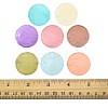 24Pcs 8 Colors Spray Painted Natural Capiz Shell Disc Links Connector Charms SSHEL-FS0001-06-5