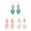 Angel Handmade Glass Seed Beads Dangle Earrings EJEW-MZ00538-2