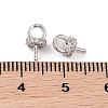 Brass with Cubic Zirconia Peg Bails KK-B087-13A-P-3