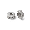 Brass Micro Pave Cubic Zirconia Daisy Spacer Beads KK-U052-32P-NF-1