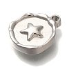 Anti-Tarnish 304 Stainless Steel Pendants STAS-P371-021P-04-2