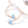 Handmade Dry Pressed Flower Link Bracelet for Girl Women LS-BJEW-C004-01G-3