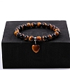 Natural Tiger Eye Beaded Stretch Bracelets PW-WG34938-02-1