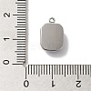 304 Stainless Steel Glass Pendants STAS-L022-062P-05-3