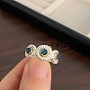 Alloy Resin Adjustable Cuff Rings for Women RJEW-U055-01S-1