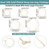 30Pcs 6 Style Brass Hoop Earring Findings FIND-BBC0003-23G-2