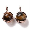 Natural Tiger Eye Pendants G-A212-01RG-03-1