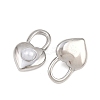 304 Stainless Steel & ABS Plastic Imitation Pearl Pendants STAS-Z166-13P-2