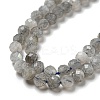 Faceted Round Natural Labradorite Bead Strands G-I156-03-4mm-5