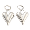 Rack Plating Brass Heart Dangle Leverback Earrings EJEW-A028-22P-1