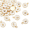 24Pcs 6 Styles Ocean Theme Brass Enamel Pendants KK-DR0001-48-1