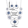 Ring with Flat Round Zinc Alloy Enamel Pendant Necklace & Dangle Earrings Sets FS-WG699A4-04-3