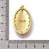 Brass Micro Pave Clear Cubic Zirconia Pendants KK-F899-01B-G-3