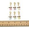 32Pcs Angel Imitation Pearl Acrylic with Alloy Pendant Decorations HJEW-FS00040-02-5