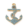 Brass Micro Pave Cubic Zirconia Pendants KK-C086-13G-01-1
