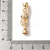 Brass Micro Pave Cubic Zirconia Fold Over Clasps KK-C062-082G-3