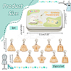 Wood Clothes Pendant Locking Stitch Markers HJEW-NB00123-2